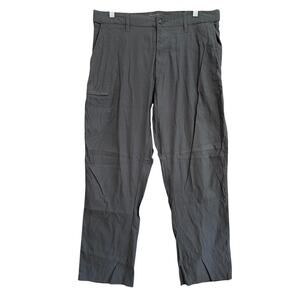 LB Tech Mens Pants Gray Classic Fit Side Tech Pocket Outdoors Athletic 34x30